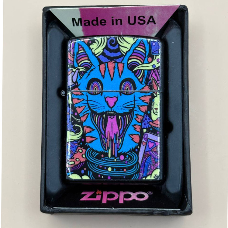 فندک زیپو گربه مدل بنزینی | فندک خاص و کادویی زیپو مدل گربه