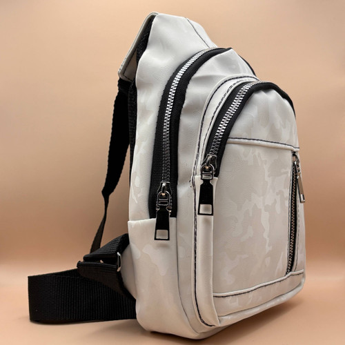 بادی بگ چرم سفید مدل ساده