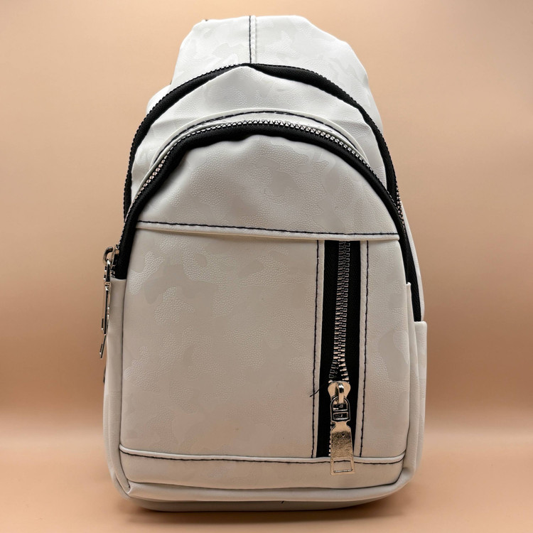 بادی بگ چرم سفید مدل ساده