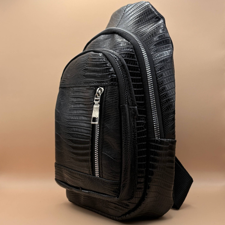 بادی بگ چرم مشکی مدل خطی