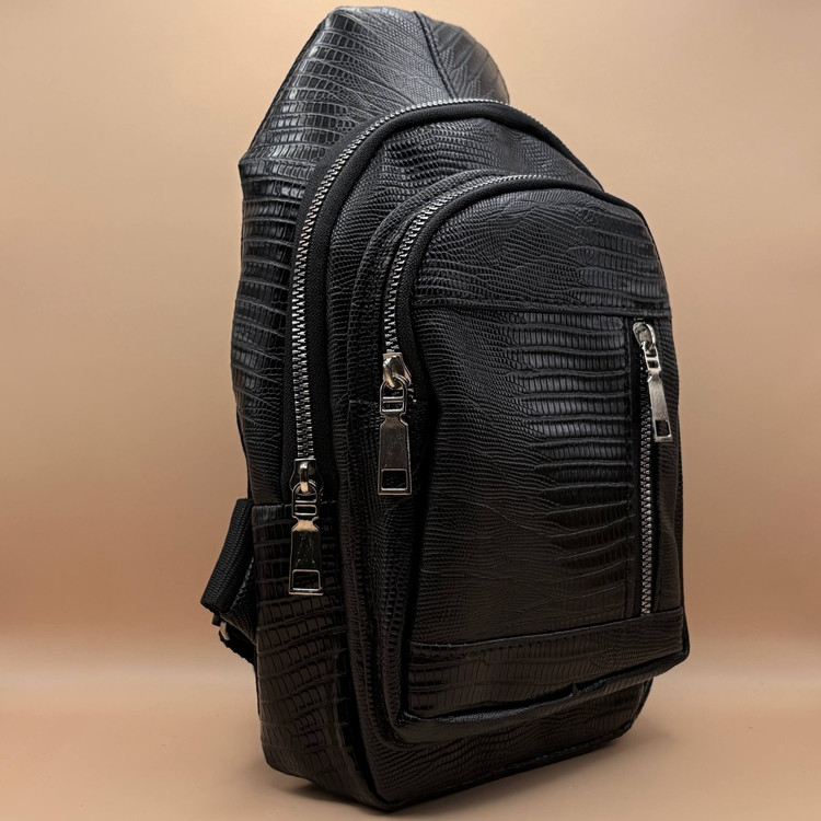 بادی بگ چرم مشکی مدل خطی