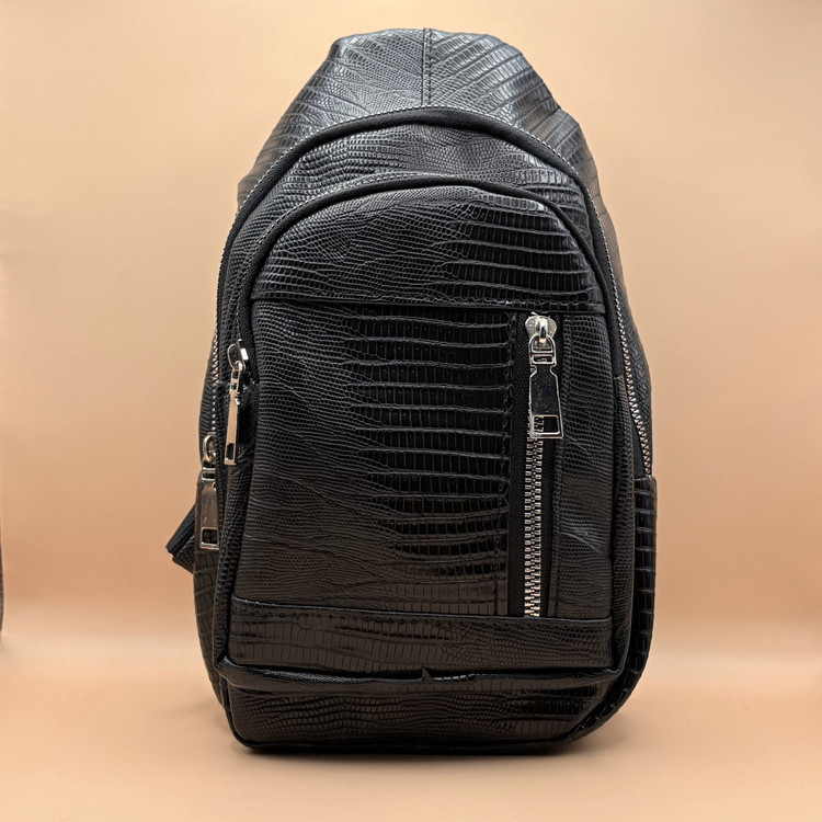 بادی بگ چرم مشکی مدل خطی