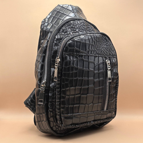 بادی بگ چرم مشکی مدل مربعی