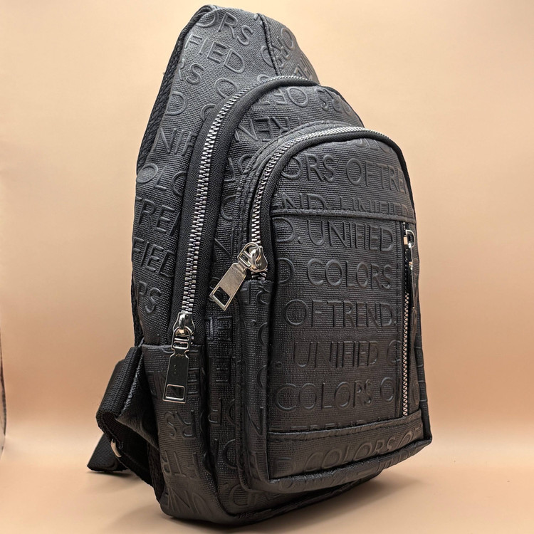 بادی بگ چرم مشکی مدل نوشته دار