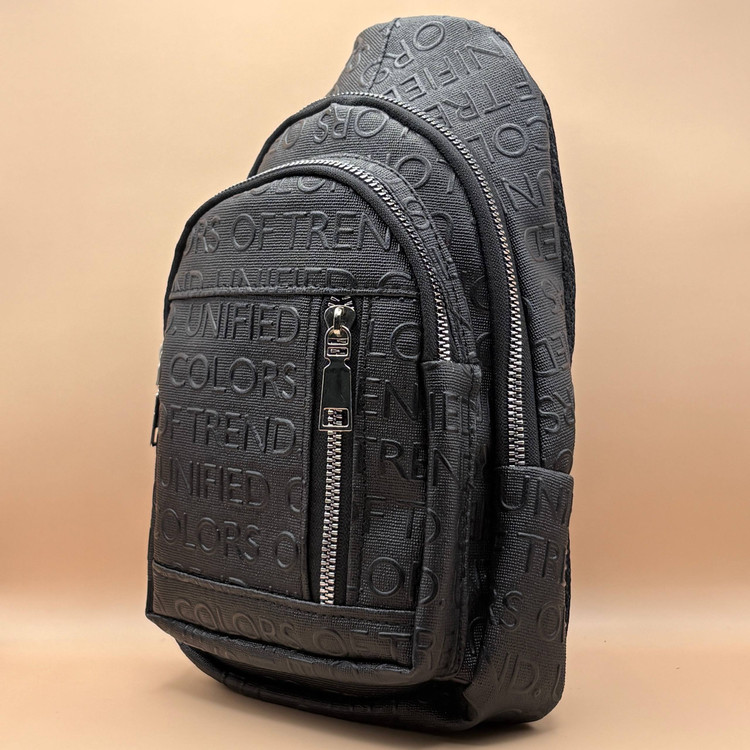 بادی بگ چرم مشکی مدل نوشته دار