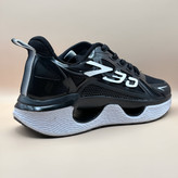 کتانی دخترانه مشکی براق لژدار مدل 730