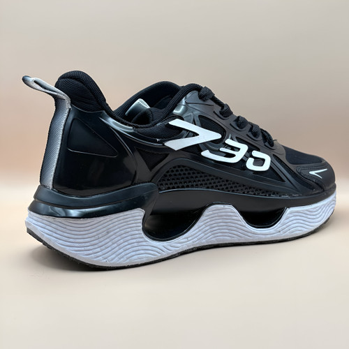 کتانی دخترانه مشکی براق لژدار مدل 730