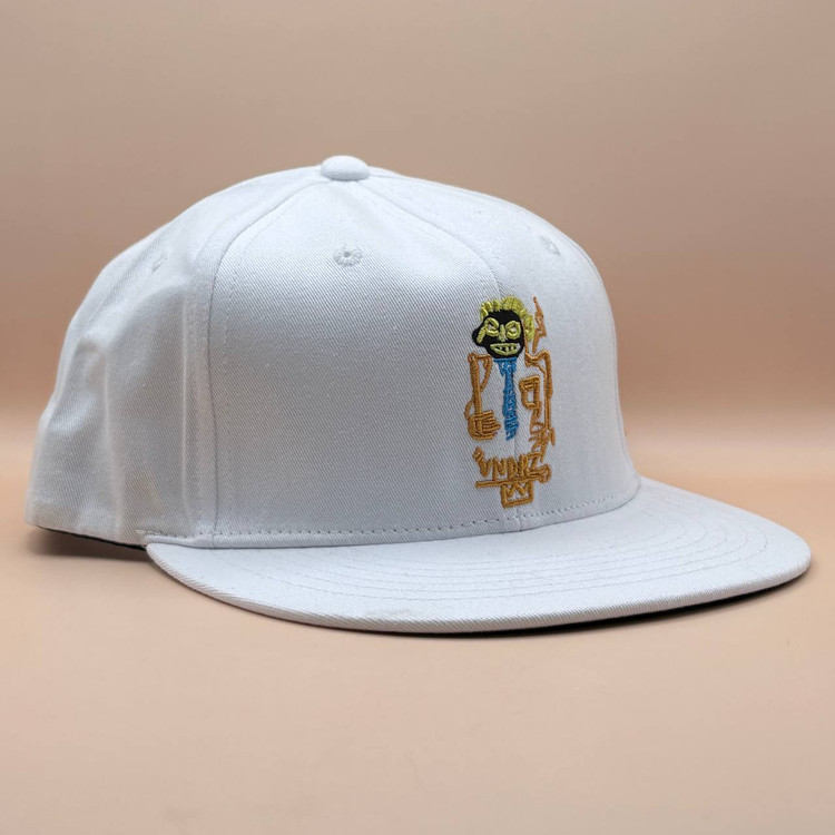 کلاه کپ کره ای سفید مدل گلدوزی