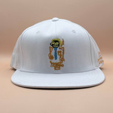 کلاه کپ کره ای سفید مدل گلدوزی