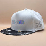 کلاه کپ کره ای سفید مدل MUSIC