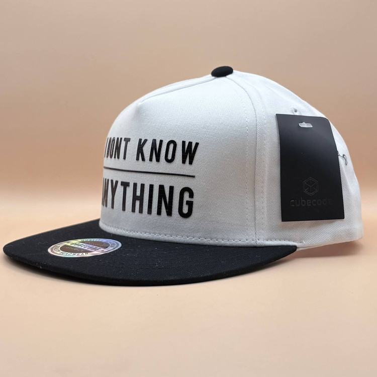 کلاه کپ کره ای سفید مدل I DONT KNOW