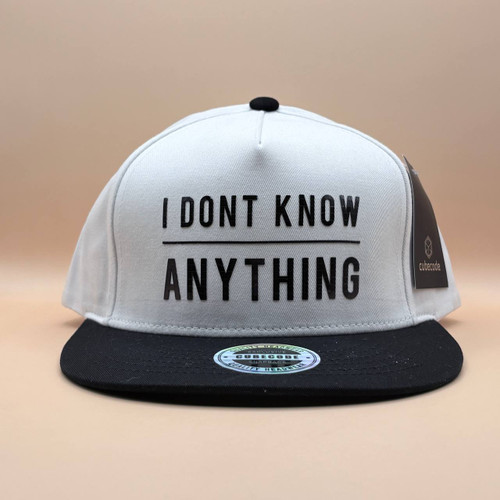 کلاه کپ کره ای سفید مدل I DONT KNOW