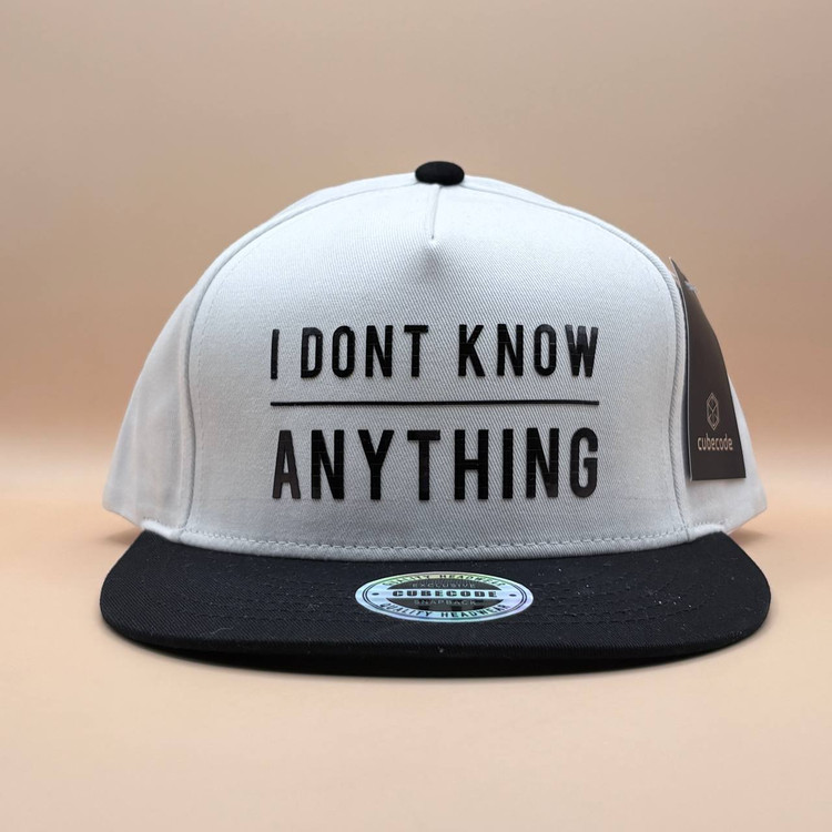 کلاه کپ کره ای سفید مدل I DONT KNOW