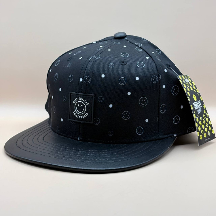کلاه کپ کره ای مشکی مدل KEEP SMILING