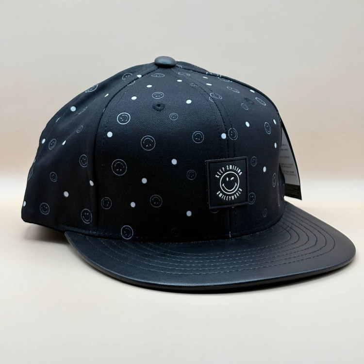 کلاه کپ کره ای مشکی مدل KEEP SMILING