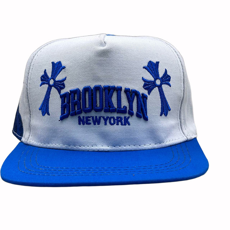 کلاه کپ سفید آبی بک فیت مدلNEWYORK